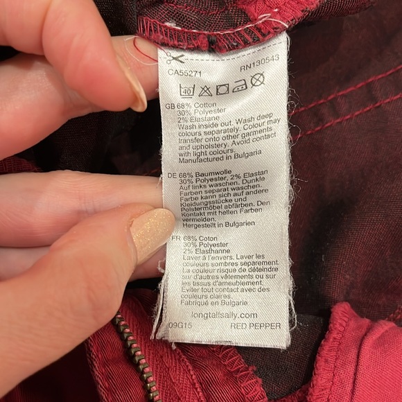 LONG TALL SALLY AVA Stretch Skinny Jeans in colour: Red Pepper. Size US 6. EUC - Picture 12 of 17
